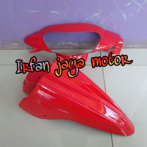Sepakbor depan plus batok kepala depan yamaha mio Sporty merah cabe
