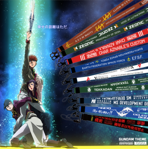 Original Mobile Suit Gundam Anime Themed Lanyard Keychain Controller Strap Mobile Phone Accessory Two-Dimensional Cartoon Pendant