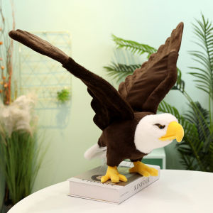 60/90cm Simulation Eagle Plush Doll Lifelike Bald Eagles Birds Plush Toy Home Decoration Soft Feathers Toy Birthday Gift For Boy