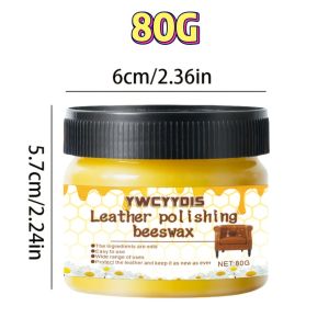 80g Multi-Purpose Beeswax Leather Care Wax-Gentle Cleansing Polishing & Protection for SofasShoesBags - Removes Dust & Stains