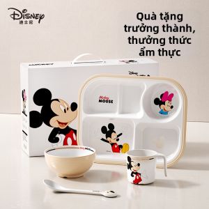 Disney | Bộ Đồ Ăn Disney Dành Cho Trẻ Em Bộ Bốn Món Đựng Thức Ăn Riêng Biệt Cho Bé Trai Và Bé Gái Hộp Quà Tặng