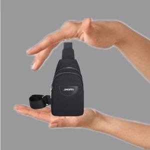 Waterproof Oxford Cloth Mens Backpack Casual Crossbody Mini Chest Bag Leisure Small Bag Soft Handle Zipper Closure Youth