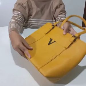 Tote Bag Wanita Elegan Rihaga VIVI Kulit PU Elegan
