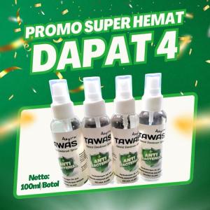 PROMO HARI INI PAKET ISI 4 Natural Deodorant Spray Tawas100ml