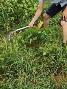 70cm agricultural reaping sickle Long handle mowing crescent knife/Pisau Sabit RUMPAI | Snless Steel Weeds/Gr SICKLE