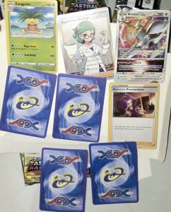 Bộ 48 thẻ bài pokemon tiếng Anh Astral RaDiance kích thước 6 x 8.5cm bằng giấy bóng cứng