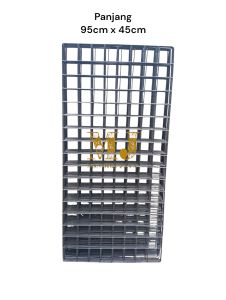 Rak Dinding Kawat Besi Tebal Hitam Panjang 95cm x45cm Rak display Pajangan Accessories