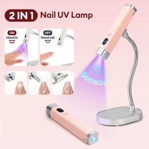 Foreverlily | Portable Rechargeable UV LED Nail Dryer Lamp With 3 Magnets Handheld Desktop Gel Curing Light With Flexible Hose Nail Art Tool