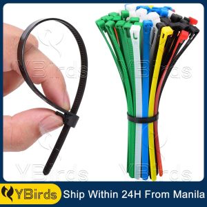 50Pcs Zip Cable Ties Multi-Purpose Assorted Colored Self-Locking Nylon Cable Zip Ties in 6 Different Colour for Home Office Garden Garage and Workshop 5*200mm