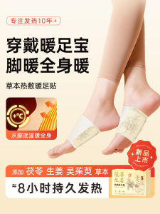 Mi Card Bo Self-Heating Herbal Foot Warmers 4 Pcs Set for Autumn And Winter GINGER Poria Wormwood Warm Feet Patch