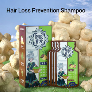 【20ml x 10pcs】Anti-Hair Loss Hair Shampoo Hair Growth Ginger Shampoo Hair Care Shampoo Ginger Plant Extract  Ginger Serum