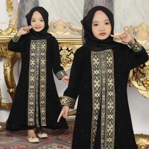 ABAYA JUBAH  HITAM DUBAI 096 ANAK