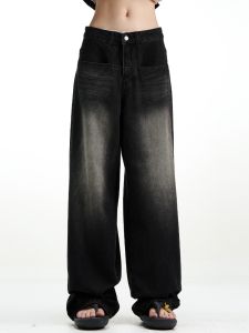 MADWITCH | Retro Washed Loose Oversized Denim Pants