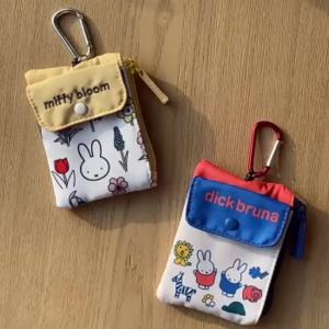 Japanese Cartoon Miffy Key Pouch Multi-Function Stretch Rope Mini Hanging Bag Portable Cute Card Coin Storage Pouch