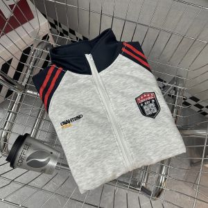 American Retro Stand Collar Sweater Mens and Womens Spring and Autumn New Arrival Trendy Preppy Style Embroider Couple Loose Cardigan Coat