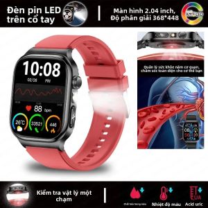 Đồng Hồ Thông Minh Theo Dõi Sức Khỏe 2025 Dành Cho Nam Giới - Đo Mỡ Cơ Thể Axit Uric Oxy Máu Điện Tâm Đồ + PPG Huyết Áp Vòng Đeo Tay Thể Dục Với Chức Năng Theo Dõi Giấc Ngủ