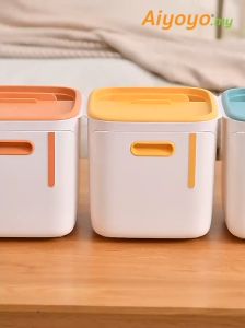 2 Ways Trash Can Garbage Bin Rubbish Bin Dustbin Bucket Storage Organizer Tong Sampah Bertutup Hanging Hole Floor Desk Table Top Desktop Waste Basket