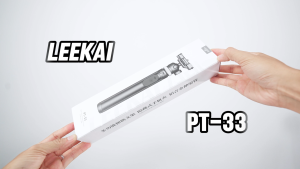 Leekai PT33 Multi-Functional Vlog Tripod Selfie Stick with Built-in Phone Holder & Bluetooth Remote 360° Rotation Portable for Video Shooting & Live Streaming ABS Material Lightweight at Only 389g Supports up to 0.5kg Ideal for Vloggers & Travelers
