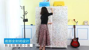 เสื้อผ้าตู้เสื้อ 1-2 วัน อเนกประสงค์ ป้องกันฝุ่น ความชื้น ตู้เสื้อผ้า เหมาะสำหรับเด็ก หอพัก ง่ายๆ