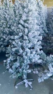 4FT/5FT/6FT Snow Christmas Tree with Artificial Realistic Snow White Christmas Home Decoration 2025