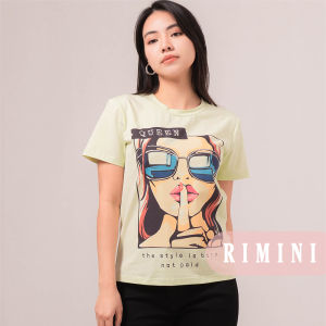 RIMINI - Atasan Remaja Kaos Casual Printing Premium Jumbo - Queen Print Tee Top 85859