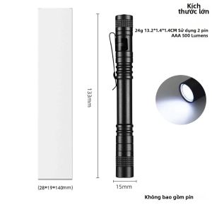 XIWANGFIRE | Đèn Pin LED Mini Cầm Tay Siêu Sáng Độ Sáng Cao Dạng Bút Dùng Cho Cắm Trại Ngoài Trời Khẩn Cấp Đèn Pin Bỏ Túi