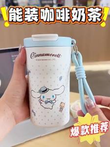XW | X&W Cartoon Thermal Cup Hello Kitty My Melody Stainless Steel Straw Insulated Coffee Cup Hot & Cold Water Cup Outdoor & Office