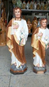 Tượng Thánh Giuse thợ 60cm các mau nâu trắng  chất liệu composite quà tặng công giáo