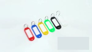 50pcs/box Key ID Tag Label With Label Window Keychain Tag Key Name Card Tag For Marking Keys