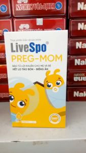 Bào tử lợi khuẩn Preg mom - Hỗ trợ diều tr táo bón  tiêu chảy  rối loạn tiêu hóa cho mẹ và bé - Hộp 20 ống