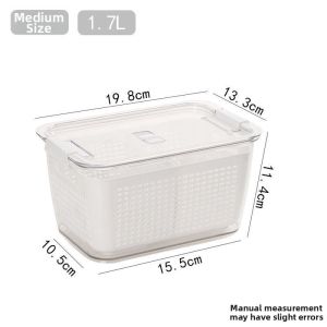 MEISITEKEKE | Freshkeeping Draining Double Layer Vegetable Washing Basket