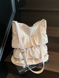 Fashionable Tote Bag Womens Crossbody Shoulder Bag Unique Design Handbag Commuter Bag Soft Handle Korean Style Polyester Lining