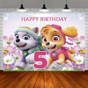 Paw Patrol | 1-10Year Old Cute Paw Patrol Kid Birthday Party Decoration Puppy Background Boy Girl Celebrate Backdrop Photography Banner Props