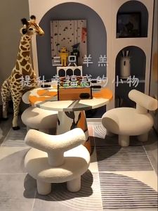 Basic House Sofa modern simple single sofa chair Y-shaped backrest lamb velvet light luxury lazy chair