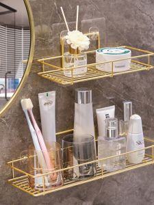 Giá Để Đồ Phòng Tắm Treo Tường Sang Trọng Không Cần Đục Lỗ Giá Để Đồ Dùng Vệ Sinh Cá Nhân Cạnh Bồn Rửa Bát Giá Để Đồ Dùng Nhà Bếp