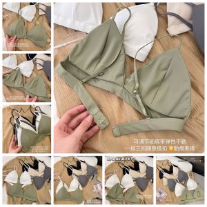 Womens Swimming Vest Triangle Cup with Chest Pad Separate Style Short Strap Hot Spring Surfing Diving Casual Surfing Swimsuit