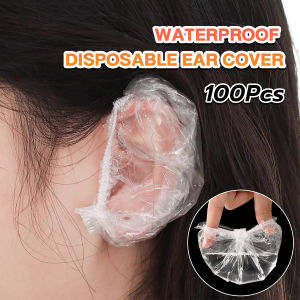 Jozoo 100Pcs Waterproof Disposable Ear Covers Caps Earmuffs for Hair Dye Shower Bathing Salon Dyeing hair