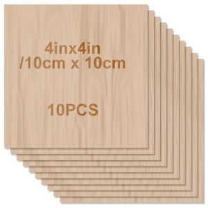 10/20/40 Chiếc Gỗ Balsa Ván Ép 100x100x2mm Basswood Craft Ván Ép Dùng Để Cắt Laser Và Các Dự Án