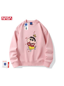 NASA Joint Name Crayon Xiaoxin Spring and Autumn round Neck Sweatshirt Male Classy Couple Tops Casual Loose-Fitting Non-Hoodie Long Sleeves