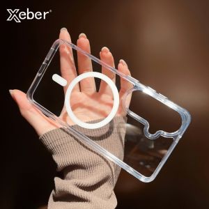 Original AI Button For Magsafe Magnetic Transparent Case for Samsung Galaxy S26 Ultra S25 S24 S23 Plus Wireless Charging Cover