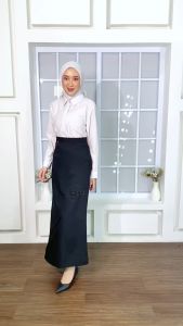 Rok Kerja Wanita Panjang: Rok Hitam Panjang A Line & Big Size