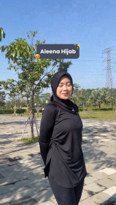 HIA Everywear Aleena Hijab Sport Bahan Slim Spandex Premium