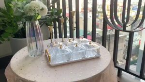 Khay đựng mứt tết 7 ngăn khay mứt hình hoa tự bung hộp đựng hoa quả khay đựng bánh kẹo tết