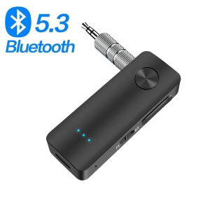 Kebidumei | Bluetooth 5.3 Transmitter Receiver Adapter Wireless Audio For Car Music Headphone Speaker 3.5mm Jack AUX Wireless Audio Adapter
