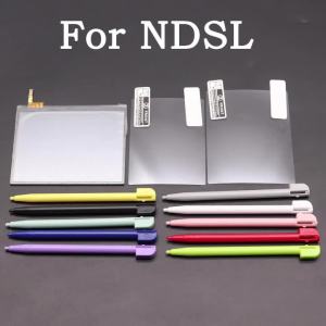 Top Bottom HD Clear Protective Film  Replacement Touch Screen Panel Display Digitizer Glass & Touch Pen  For  DSL NDSL