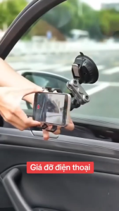 Giá Đỡ Điện Thoại Ô Tô Hít Kính Cao Cấp Giá Đỡ Ô Tô Chụp Hình Quay Video Xoay 360 Độ