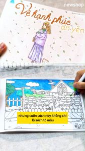Sách Tô Màu Chữa Lành - Vẽ Hạnh Phúc Trong An Yên - Cuốn Sách Tô Màu Lưu Trữ Thời Gian - ABB - Newshop