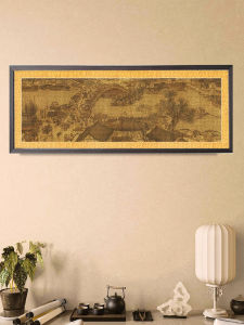 Modern Minimalist Style 1000 Piece Puzzle Frame Solid Wood Aluminum Alloy Qi Ming Shang He Tu Long Rectangle Picture Frame