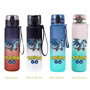 Takara Tomy | Bình Nước Thể Thao Pokemon Anime 650ML Thiết Kế Pikachu Charizard Bulbasaur Squirtle Dùng Cho Du Lịch Đạp Xe Leo Núi Phòng Gym