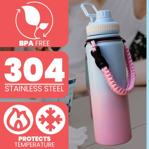 1000ML Thermos Double Wall Vacuum Insulation Stainless Steel Water Bottle Tumbler Hot And Cold Drinking Bottle For Kids